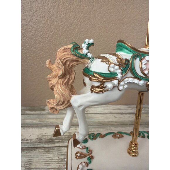 SF Music Box Co Maureen Drdak Lily of the Valley Music Box Horse Carousel w/Box - Picture 13 of 17